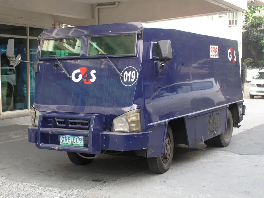 Isuzu armored truck. Flickr commons image by Davocarno. Philippines, 2014. Isuzu armored truck. Flickr commons image by Davocarno. Philippines, 2014.
