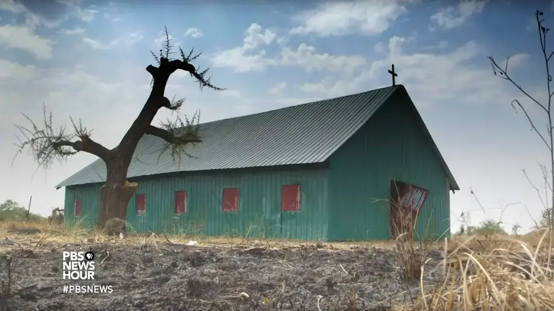 Still from Jane Ferguson's PBS NewsHour broadcast. South Sudan, 2017.