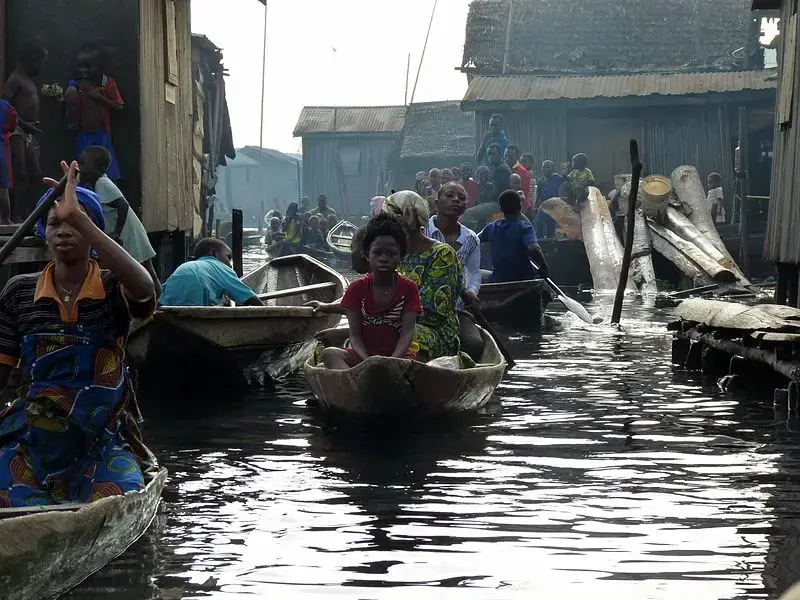 Boats traverse a canal in Makoko, Nigeria. Image by Heinrich-Böll-Stiftung / Wikimedia Commons. Nigeria, 2010. Boats traverse a canal in Makoko, Nigeria. Image by Heinrich-Böll-Stiftung / Wikimedia Commons. Nigeria, 2010.