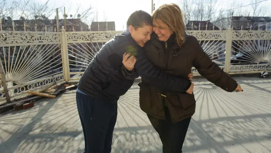 Blanca and her son, Guido, play in Corona, Queens. Image by Alice Proujansky. United States, 2014. Media file: nanny_1.jpg
