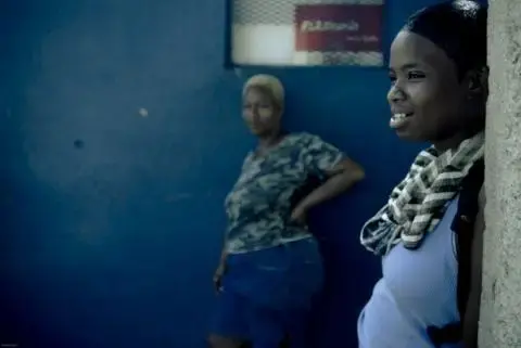 In the foreground, Annesha Taylor. Image by Joshua Cogan. Jamaica. Media file: 508.jpg