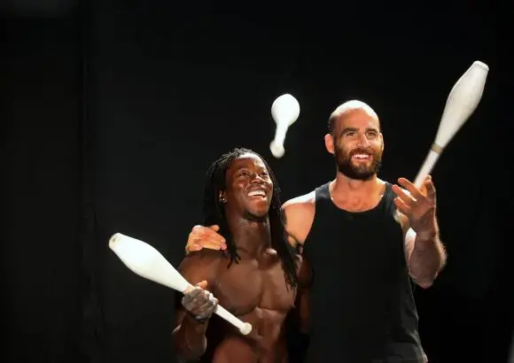 'Circus Without Borders' Screening, Performance at Emerson College. Media file: circus_juggling.jpg