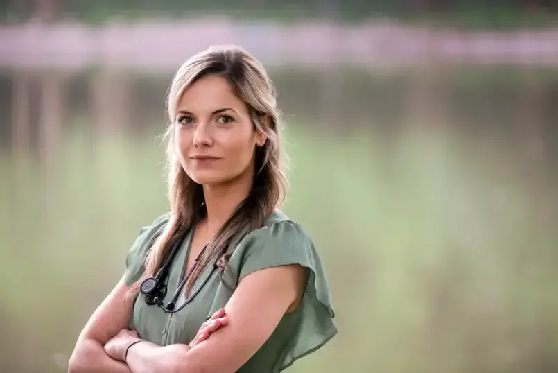 Ariane Lemieux recently graduated from Dell Medical School while also earning an MBA from McCombs School of Business at the University of Texas at Austin. She will soon begin work at Baylor Medical Center in Dallas. Image by Leslie Boorhem-Stephenson. United States, Undated. Ariane Lemieux recently graduated from Dell Medical School while also earning an MBA from McCombs School of Business at the University of Texas at Austin. She will soon begin work at Baylor Medical Center in Dallas. Image by Leslie Boorhem-Stephenson. United States, Undated.