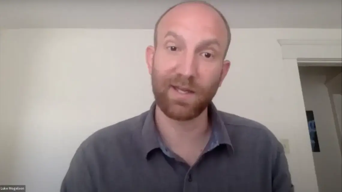 Pulitzer Center grantee and New Yorker contributing writer Luke Mogelson speaks during the May 27, 2020, Talks @ Pulitzer.