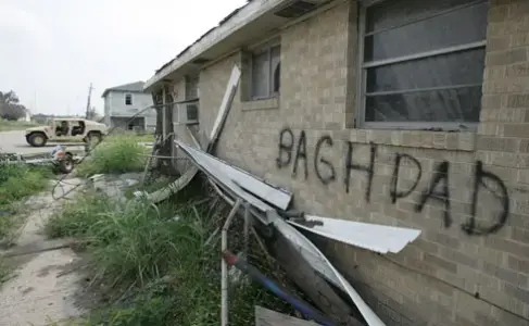 Image by Paul A. Kramer. New Orleans, 2016. Media file: baghdadonbrick.jpg