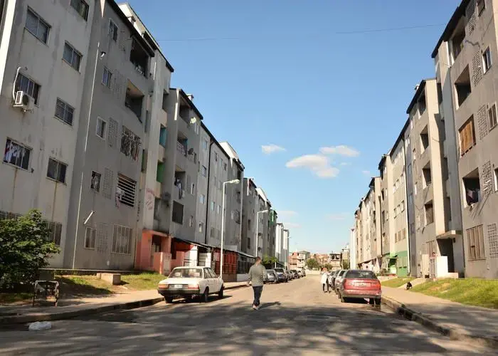 Conjunto Mugica, a social housing project that was finished less than five years ago. Image by Olivia Sohr. Buenos Aires, 2018. Conjunto Mugica, a social housing project that was finished less than five years ago. Image by Olivia Sohr. Buenos Aires, 2018.