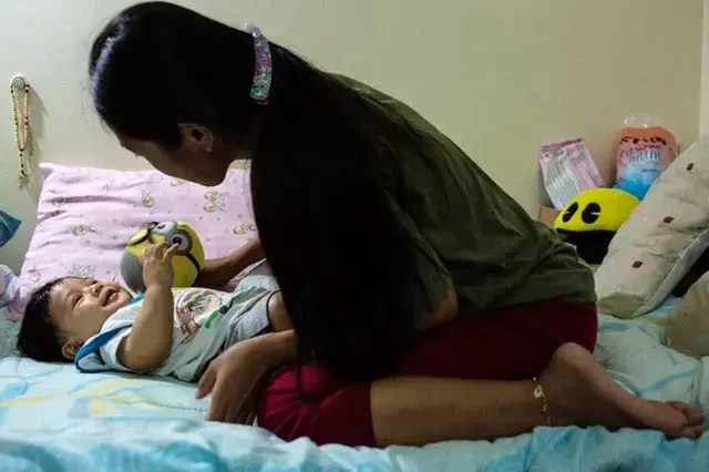 Jo, a domestic worker from the Philippines, was five months pregnant when she was sent to prison for having sex outside of marriage. She was released when her son was 7 months old, only after she agreed to marry his father. Image courtesy of News Deeply. Qatar, 2017. Jo, a domestic worker from the Philippines, was five months pregnant when she was sent to prison for having sex outside of marriage. She was released when her son was 7 months old, only after she agreed to marry his father. Image courtesy of News Deeply. Qatar, 2017.
