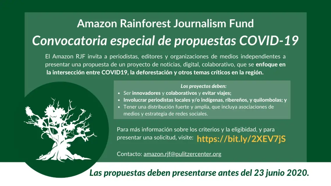 Las propuestas deben presentarse antes del 23 junio 2020. Convocatoria Especial Amazon RJF COVID