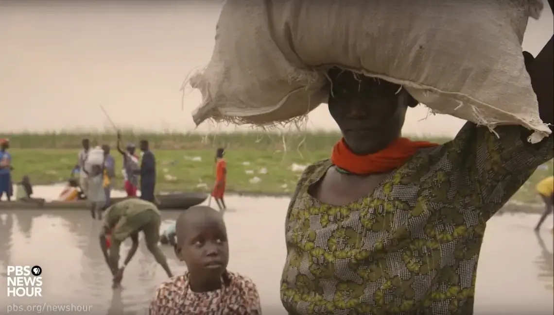 Still image from Jane Ferguson's PBS NewsHour video, "Millions Are on the Brink of War-Driven Starvation in South Sudan." 2017. Still image from Jane Ferguson's PBS NewsHour video, "Millions Are on the Brink of War-Driven Starvation in South Sudan." 2017.