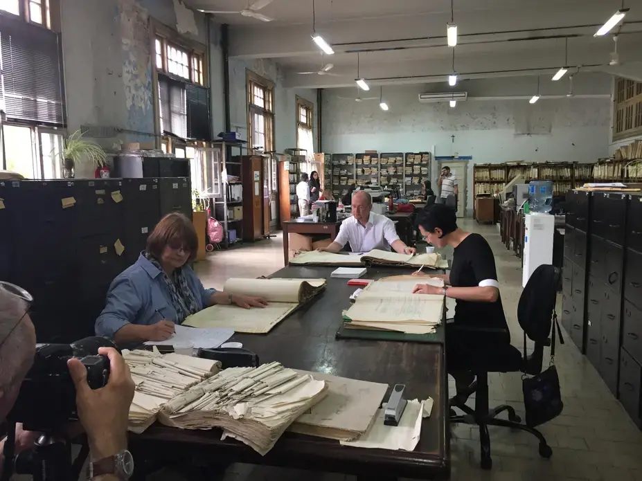 Investigators from Germany's Central Office for the Investigation of National Socialist Crimes. Image by Linda Kinstler. Argentina, 2017.