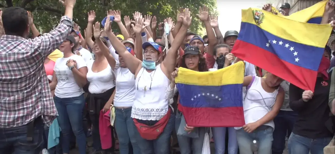 Political protest in Caracas. Venezuela, 2019. Screenshot by Bruno Frederico.