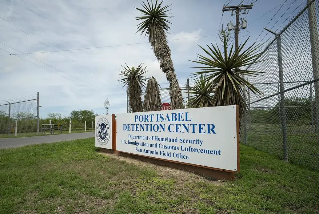 The main entrance to the Port Isabel Detention Center on Sunday, June 24, 2018. Port Isabel is about 20 miles northwest of Brownsville. Image by Reynaldo Leal. United States, 2018. The main entrance to the Port Isabel Detention Center on Sunday, June 24, 2018. Port Isabel is about 20 miles northwest of Brownsville. Image by Reynaldo Leal. United States, 2018.
