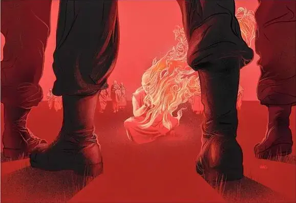 Illustration by Martin Ansin. The New Yorker, 2013. Media file: aflame.jpg