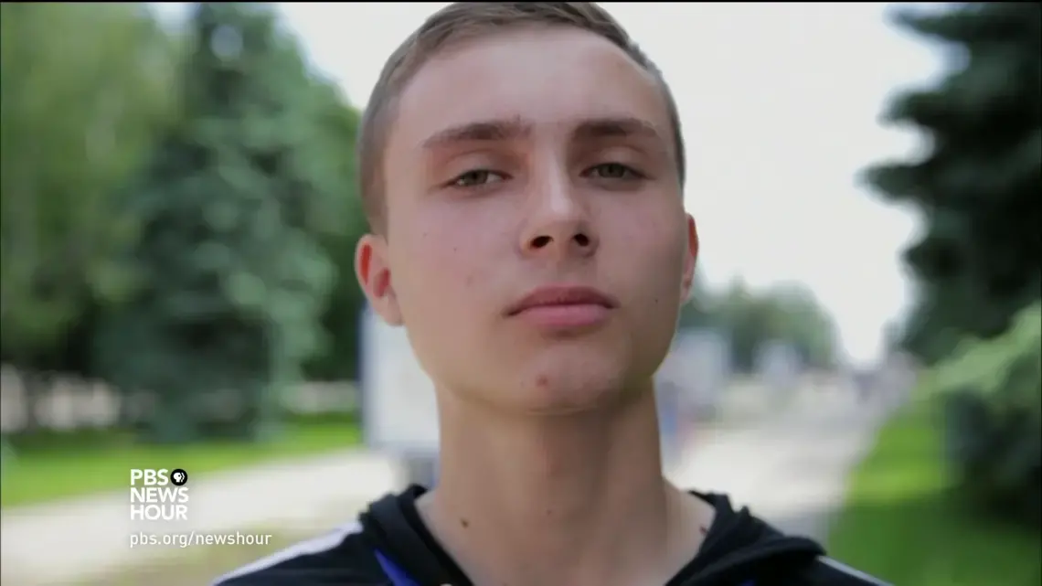 Still from the July 5, 2016 PBS NewsHour broadcast. Donetsk People's Republic, Ukraine, 2016. Donetsk People's Republic, PBS NewsHour
