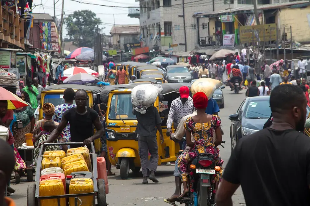 Ajegunle City, Lagos State. Image by Shutterstock. Nigeria, 2018. Ajegunle City, Lagos State. Image by Shutterstock. Nigeria, 2018.
