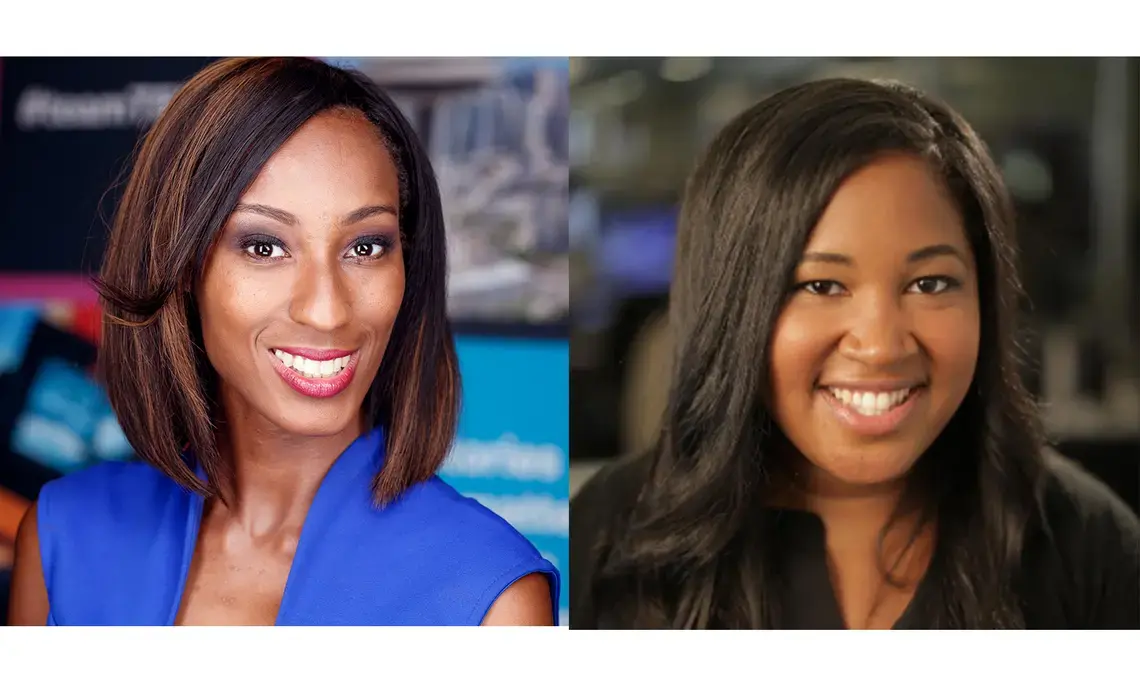 Melissa Noel (left) and Janelle Richards (right). Media file: nabj_award.jpg