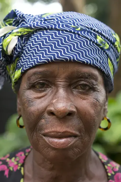 Elderly woman who bleaches her skin. Image by Jessica Edmond. Ghana, 2014. Media file: jde_2336.jpg