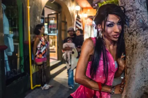 Fernanda Sanchez in Tijuana's Zona Norte, the red light district. Image by Malcolm Linton. Mexico, 2014. Media file: dscf6015.png
