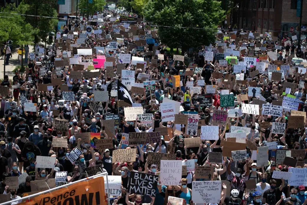 Chicago, Illinois, June 6, 2020: Black Lives Matter protest. Image by ryanbphotography / Shutterstock. United States, 2020. Chicago, Illinois, June 6, 2020: Black Lives Matter protest. Image by ryanbphotography / Shutterstock. United States, 2020.