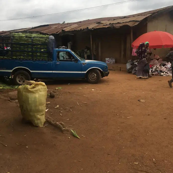 A grain cart in Nigeria. A grain cart in Nigeria.