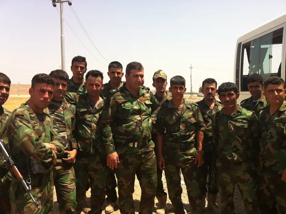 Kurdish peshmerga on their way to Kirkuk. Image by Jenna Krajeski. Iraq, 2014. Media file: img_1950.jpg