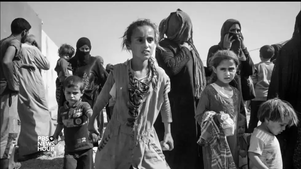 Refugees in Hajaj. Image by Paolo Pelligrin. Iraq, 2016. Hajaj