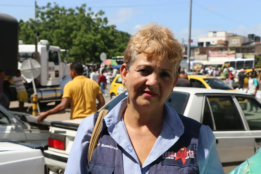 Marisol Ramirez lives with HIV/AIDS in Codero, Venezuela. She crosses the border monthly to receive treatment. Image by Patrick Ammerman. Colombia, 2019. Marisol Ramirez lives with HIV/AIDS in Codero, Venezuela. She crosses the border monthly to receive treatment. Image by Patrick Ammerman. Colombia, 2019.