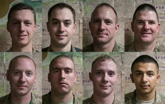 From top left to bottom right: Sondergaard; Carp; Ammerman; Grundel; Oakley; Ramey; Nikos; Cerdas. Images by Meghan Dhaliwal. Afghanistan, 2014. Media file: afghanartillery.jpg