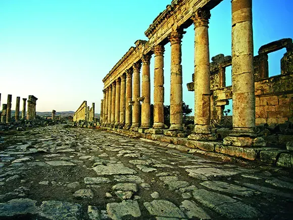 The remains of the ancient city of Apamea, which thrived from the 4th century BC onwards, have been seriously damaged. Image by AGE Fotostock. Syria. Media file: syria.jpg