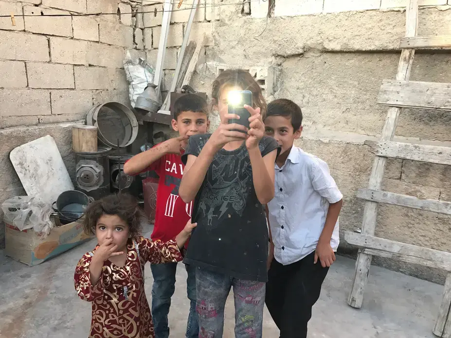 Little ones in a house being restored in Manbij, Syria, one year after the town's liberation from ISIS. Image by Gayle Tzemach Lemmon. Syria, 2017. Little ones in a house being restored in Manbij, Syria, one year after the town's liberation from ISIS. Image by Gayle Tzemach Lemmon. Syria, 2017.