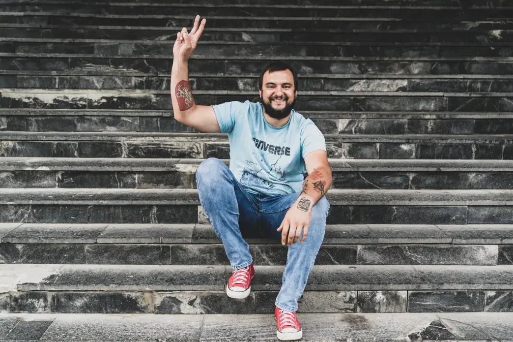 Sergei Dylevsky: ‘A huge majority are against the system.’ Image by Evgeniy Maloletka. Belarus, 2020.