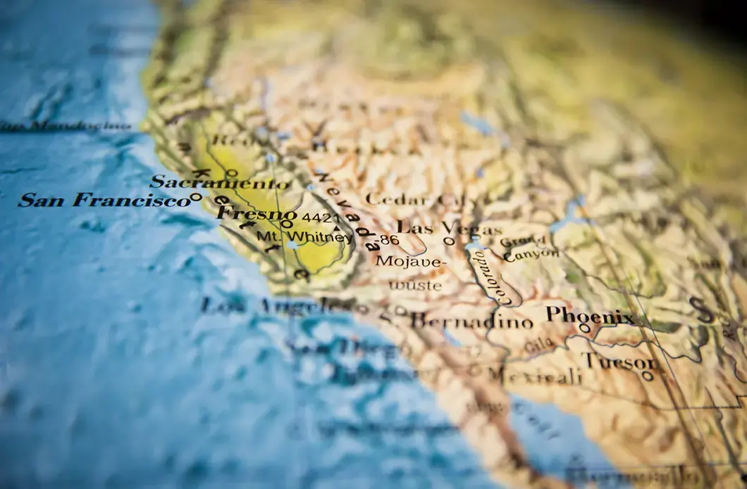 California as seen on a globe. Image by Shutterstock. California as seen on a globe. Image by Shutterstock.