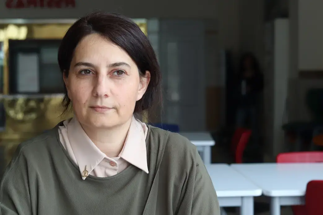 Yasemin Karabina, a high school Turkish language teacher and wife of one of the Turkish nationals working Kosovo who was expelled to Turkey. Image by AJ Naddaff. Kosovo, 2018. Yasemin Karabina, a high school Turkish language teacher and wife of one of the Turkish nationals working Kosovo who was expelled to Turkey. Image by AJ Naddaff. Kosovo, 2018.