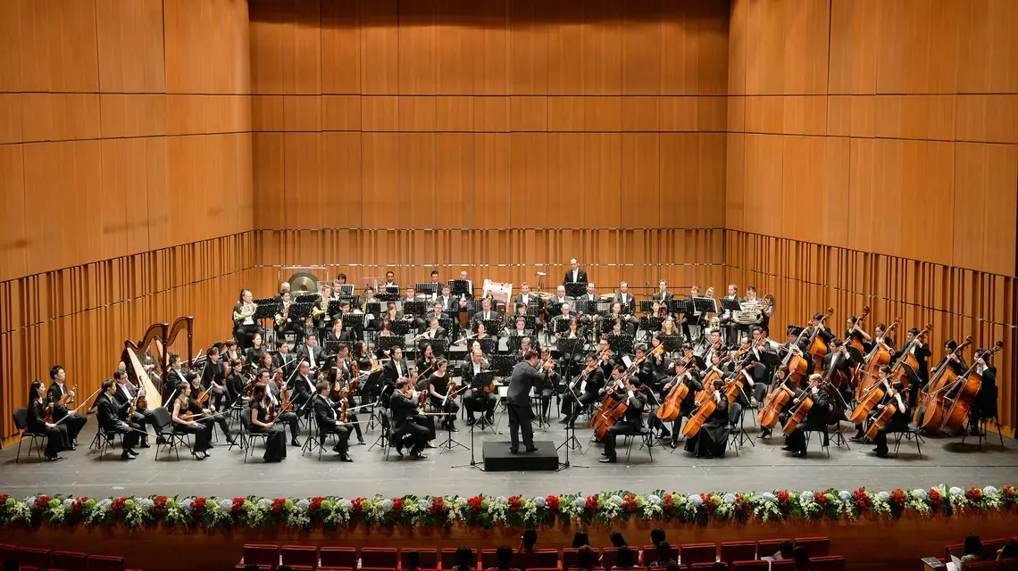 The Gulbekian Orchestra, a Portuguese-based symphony orchestra, was brought to Macau for a series of concerts by the Instituto Cultural. Image Courtesy of the Instituto Cultural de Macau. Macau, 2017.
