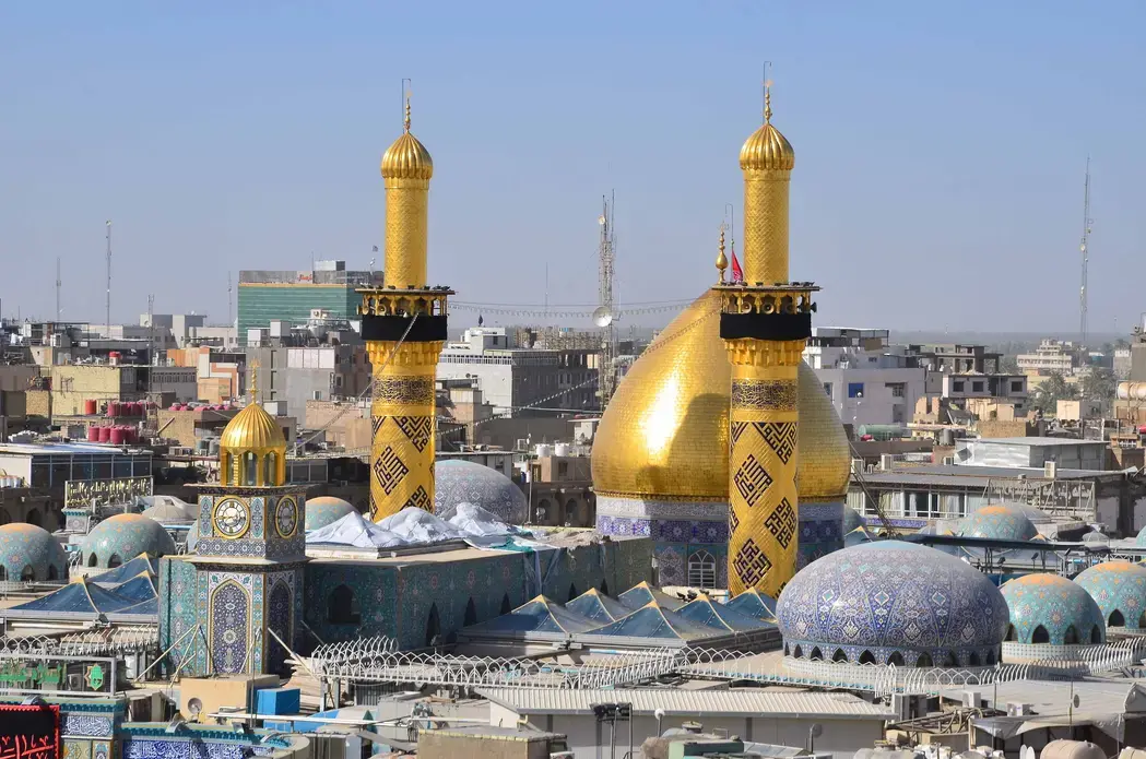 The dome of the Imam Abbas Shrine in Karbala. Image by Jack Watling. Iraq, 2017.