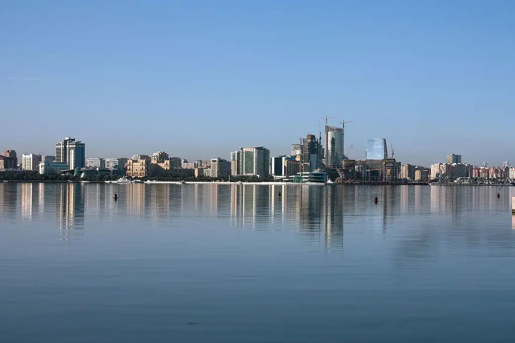 A view of Baku Bay. Image by Alix Saz courtesy Creative Commons. Azerbaijan, 2015. A view of Baku Bay. Image by Alix Saz courtesy Creative Commons. Azerbaijan, 2015.