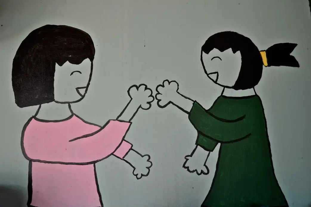 A mural at the World Hope assessment center depicts the restoration found through counseling and community. Image by Melisa Goss. Cambodia, 2013. Media file: dsc_0274.jpg