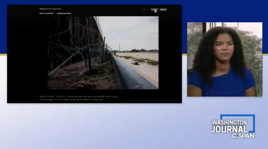 Camila DeChalus talked about her recent piece on what’s happening to asylum-seekers when they reach the U.S.-Mexico border. Camila DeChalus talked about her recent piece on what’s happening to asylum-seekers when they reach the U.S.-Mexico border.