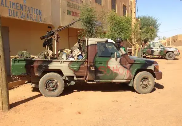 Mali's military has received tens of millions of dollars in U.S. aid, but it was quickly defeated and booted out of northern Mali last year. Image by Yochi Dreazen. Mali, 2013. Media file: yochi_dreazen.jpg