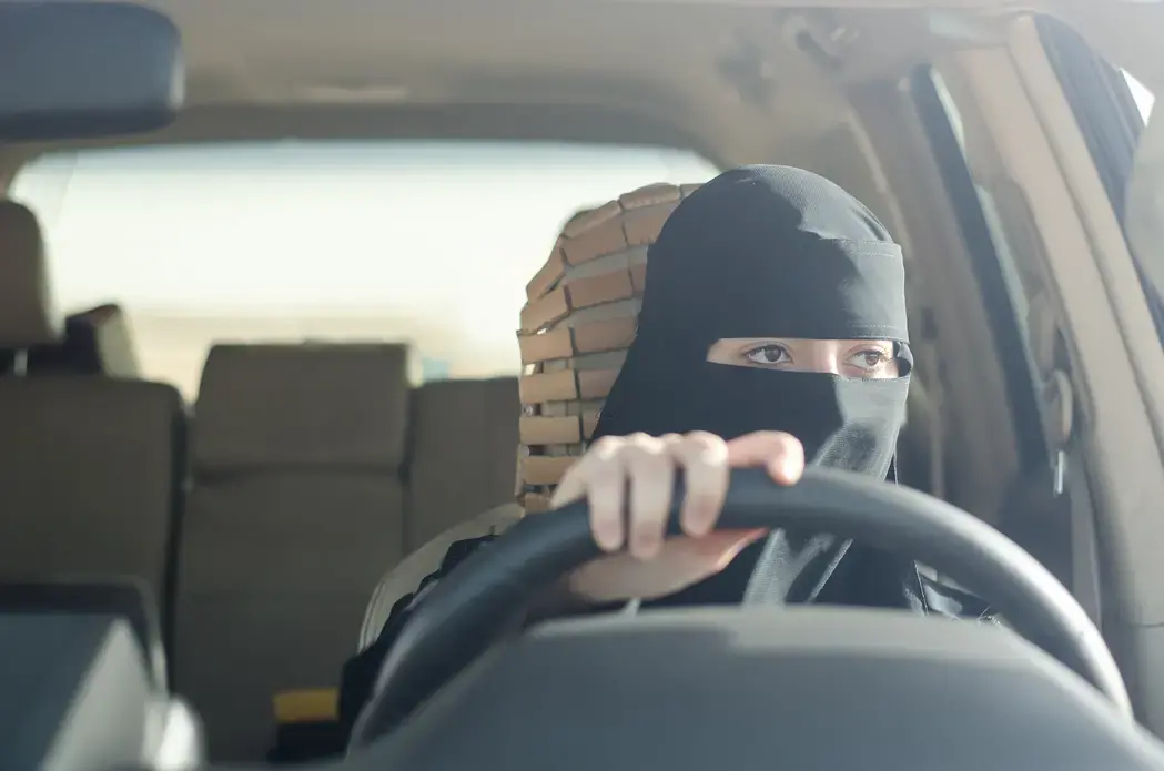 Woman driving in Saudi Arabia. Image by Shutterstock. Saudi Arabia, 2018. Woman driving in Saudi Arabia. Image by Shutterstock. Saudi Arabia, 2018.