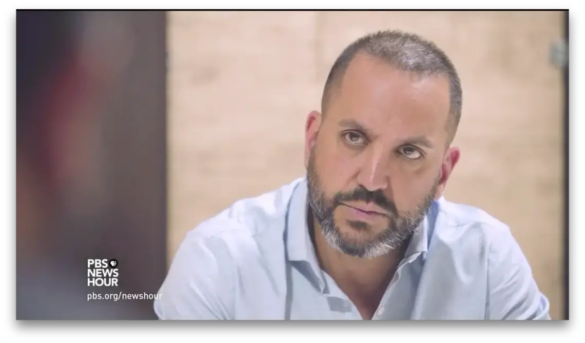Reza Sayah interviews Amir Hossein Rasael for PBS NewsHour. Iran, 2017. Reza Sayah interviews Amir Hossein Rasael for PBS NewsHour. Iran, 2017.
