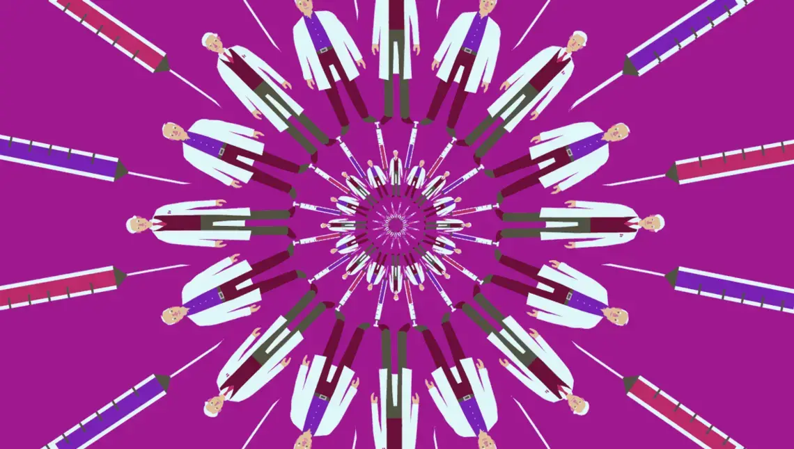 Doctors and needles. Image from How We Get To Next. (CC BY-SA 4.0). Doctors and needles. Image from How We Get To Next. (CC BY-SA 4.0).