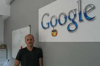 Wojciech Burkot, director of Google's R&D center in Krakow. Mr. Burkot, a high-energy physicist born in Krakow was given permission to open an office anywhere he wanted, but came back home. Burkot cites the area's high stress on education, science and math. Image by Robert Marquand. Poland, 2012. Media file: 10-18-pole_full_380.jpg