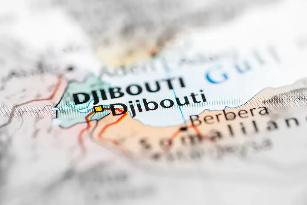 Map of Djibouti. Image by Shutterstock. Map of Djibouti. Image by Shutterstock.