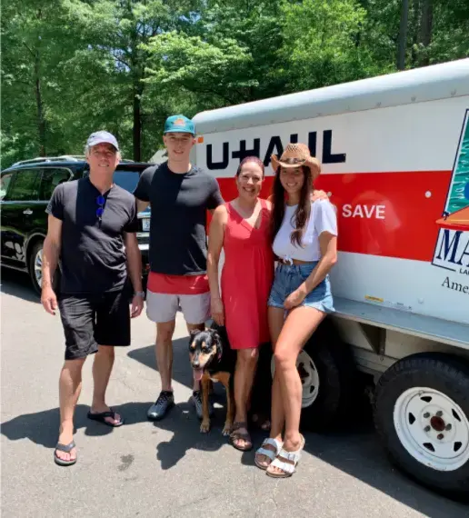 The Balthazar family at their home in Durham. Image courtesy of Gabby Balthazar. United States, 2020.