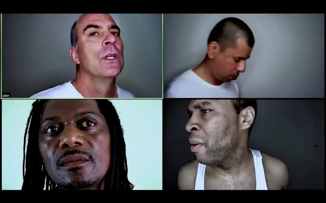 Screenshot from a virtual performance of The Box. Image courtesy of Sarah Shourd.