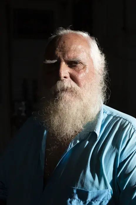 Rafael Suarez—better known as Junior—is the grandson of the founder of Cachuela Esperanza, a riverside town in the Bolivian Amazon that grew rich in the late-nineteenth and early-twentieth centuries on the rubber trade. Today, the few residents who remain in Cachuela Esperanza earn their living fishing yatorana in the Beni River, but they worry that the planned hydroelectric project will not only stop the migration patterns essential to their local fish stock, but also also further facilitate the paiche’s invasion of their river. Image by Felipe Luna. Bolivia, 2018. 
