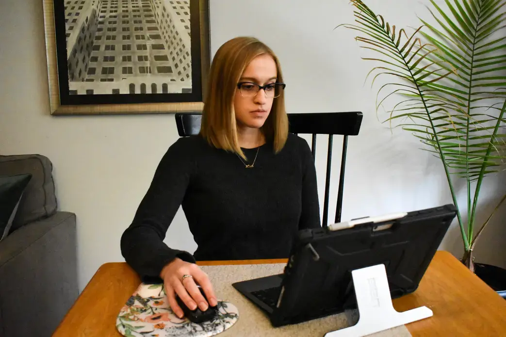 Natalie at work. Image courtesy of Natalie Wodniak. United States, 2020.