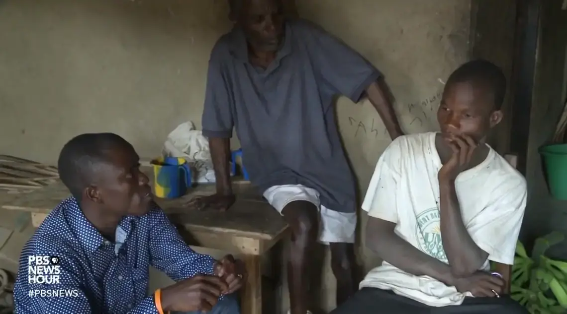 A screenshot taken from Molly Knight Raskin's PBS NewsHour story on mental health care in Liberia. Image by PBS NewsHour. Liberia, 2018.