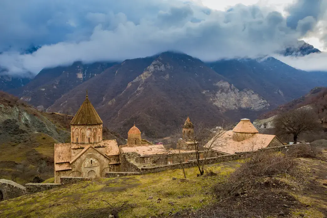 A view of the Dadivank Monastery, the fate of which has become an impassioned issue for Armenians in the handover of the Kelbajar region to Azerbaijan. Image by Hayk Hovhannisyan / Shutterstock. Undated. A view of the Dadivank Monastery, the fate of which has become an impassioned issue for Armenians in the handover of the Kelbajar region to Azerbaijan. Image by Hayk Hovhannisyan / Shutterstock. Undated.